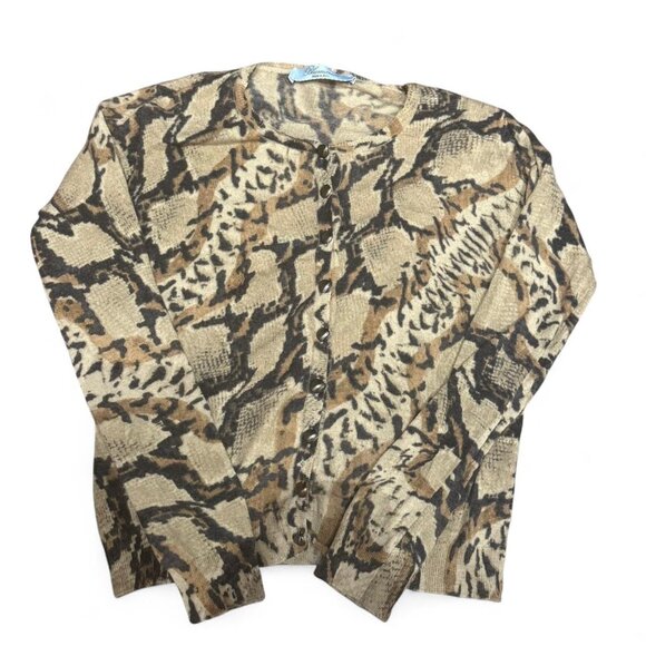 Blumarine Sweaters - Blumarine Snakeskin print cardigan sweater in good condition